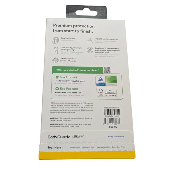 BbN BodyGuardz Pure3 Tempered Glass Screen Protector Samsung Galaxy S24 Ultra - Picture 2 of 2